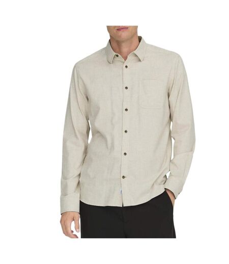 Chemise beige homme only & sons road life