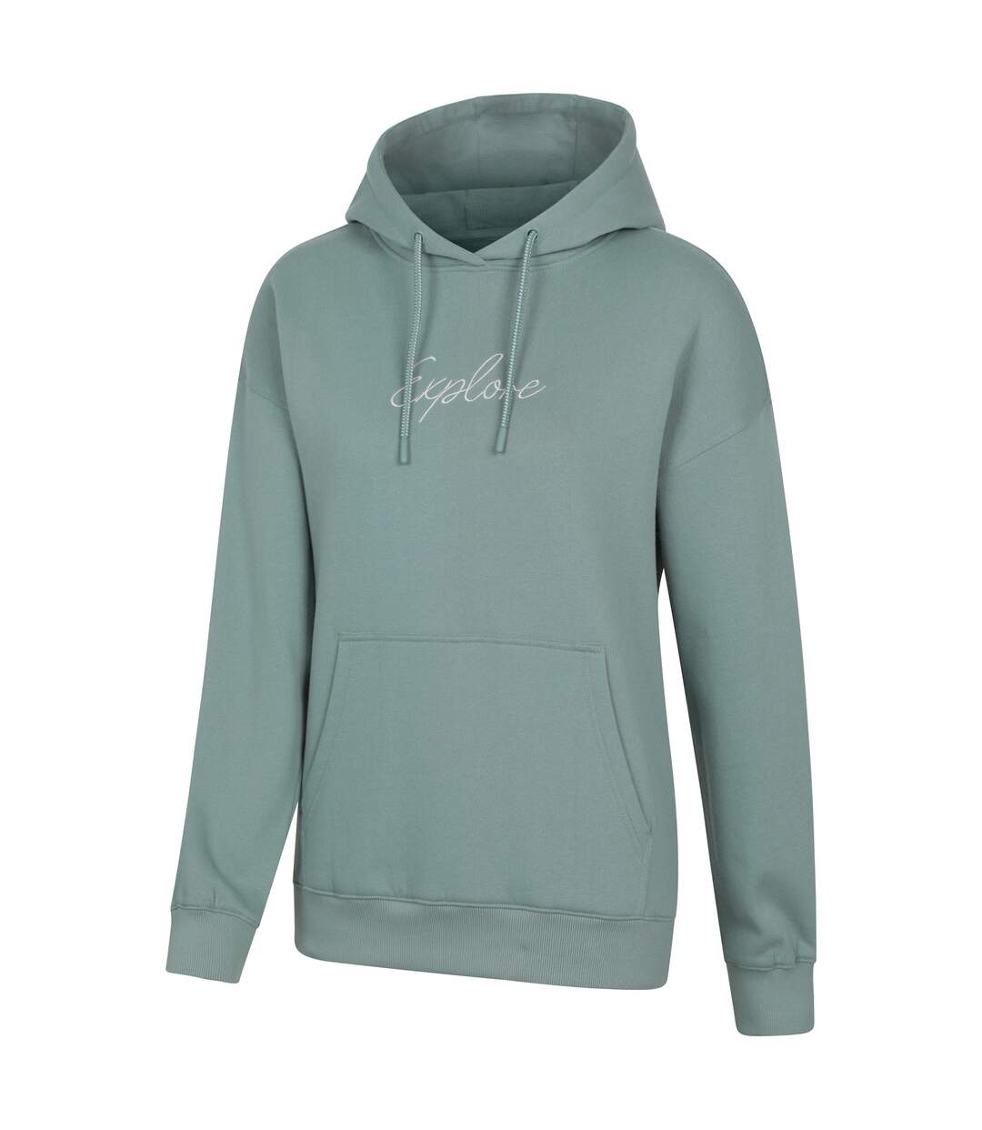 Womens/ladies explore relaxed fit hoodie khaki green Mountain Warehouse-3