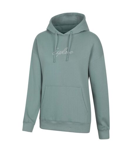 Womens/ladies explore relaxed fit hoodie khaki green Mountain Warehouse