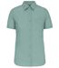 Chemise popeline manches courtes - Femme - K548 - vert amande