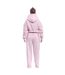 Womens/ladies Classics Cropped Full Zip Hoodie Pink Mars The Label-3