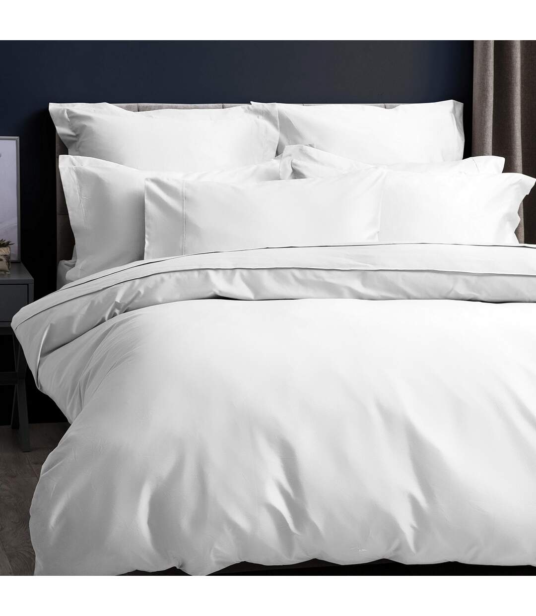 Pima cotton 450 thread count duvet cover white Belledorm-2