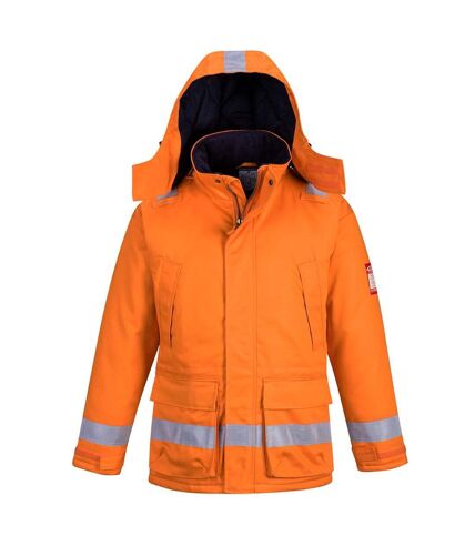 Portwest Mens Flame Resistant Anti-Static Winter Padded Jacket (Orange) - UTPW390