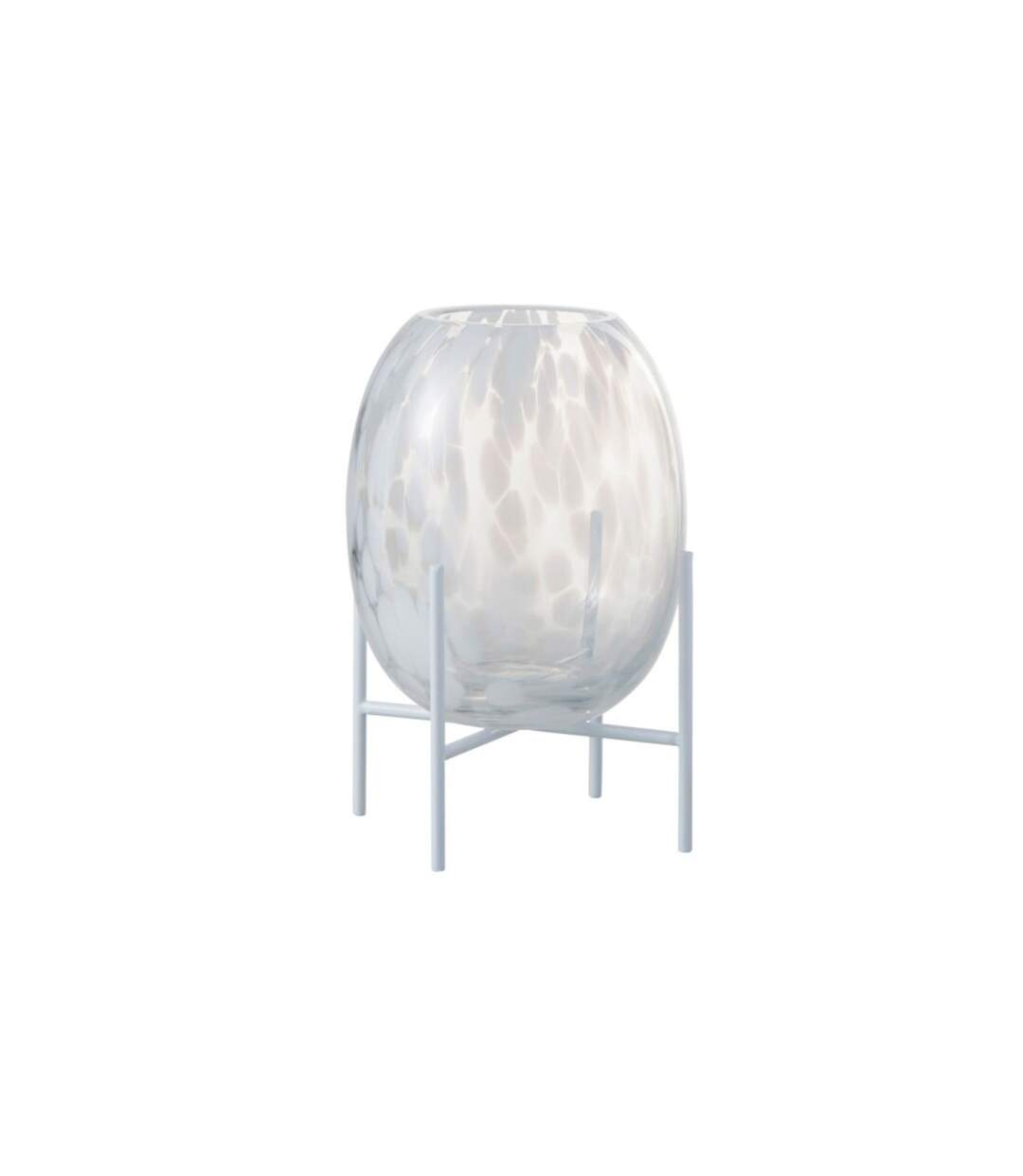 Vase sur Pied Design Pois Déco 23cm Transparent-1
