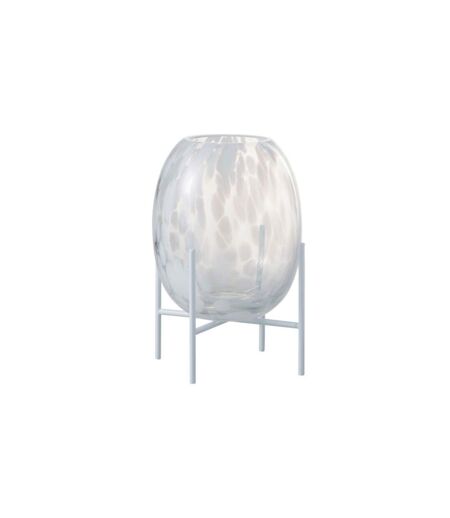 Vase sur Pied Design Pois Déco 23cm Transparent