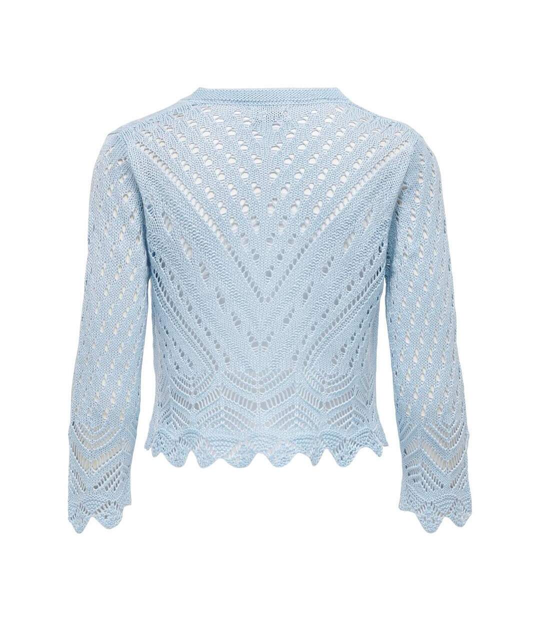 Cardigan bleu femme jdy sun 3/4 cropped-3