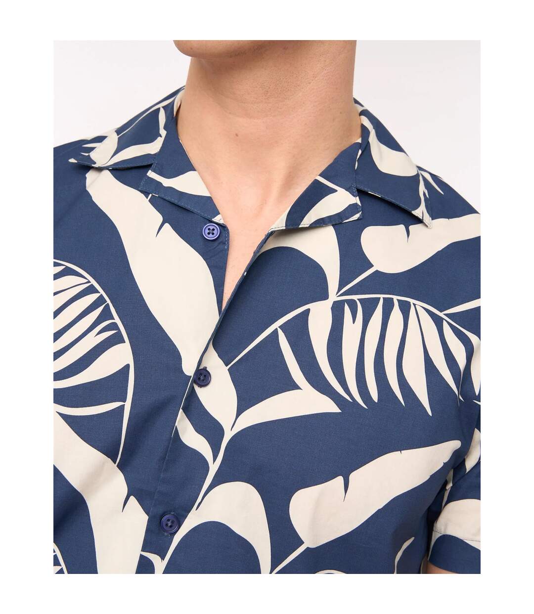 Ensemble T-shirt Et Short Motif/style Feuilles Tropicales Hopkinton Homme Bleu Marine Duck And Cover-4