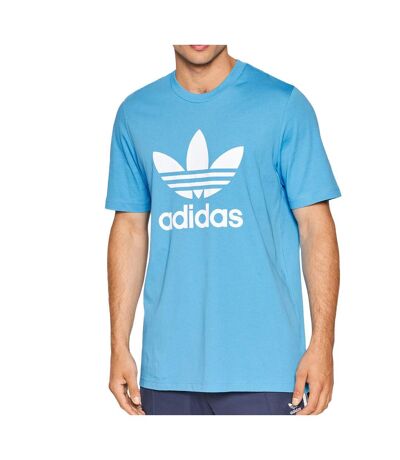 T-shirt Bleu Homme Adidas Trefoil