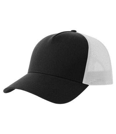 Rapper 5 panel cotton sustainable trucker cap black/white Atlantis