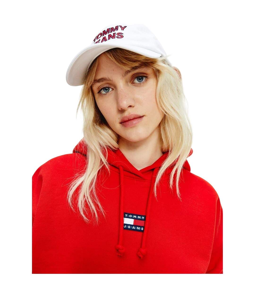 Sweat À Capuche Motif/style Badge Femme Rouge Cramoisi Tommy Jeans-4