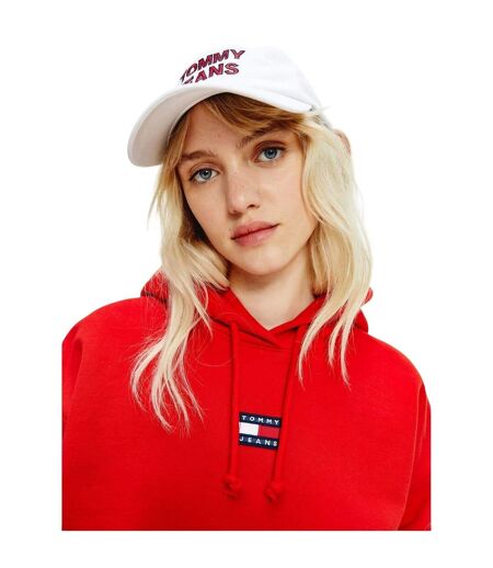 Sweat À Capuche Motif/style Badge Femme Rouge Cramoisi Tommy Jeans