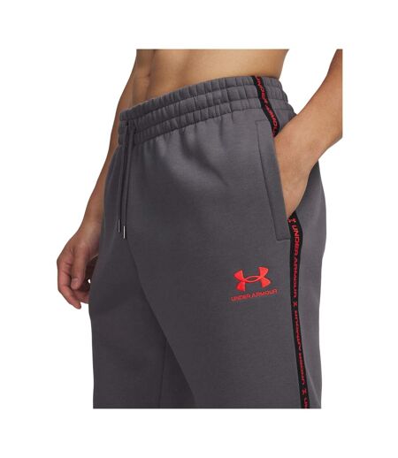 Mens Icon Fleece Tapered Joggers Castle Rock Red Under Armour