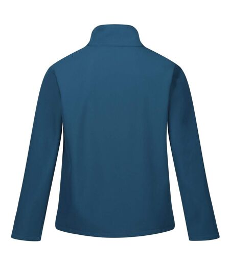 Mens cera v wind resistant soft shell jacket moroccan blue/citron lime Regatta