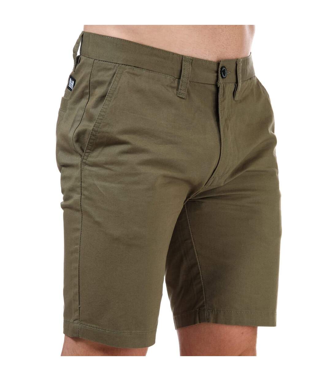 Mens Dillenger Cotton Twill Shorts Khaki Weekend Offender-1