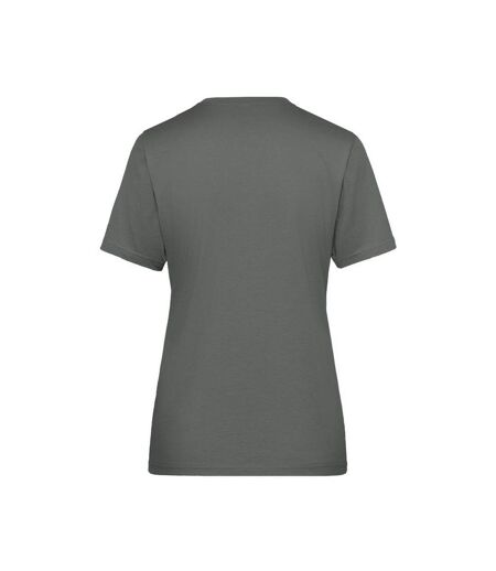 T-shirt Bio Workwear Femme Gris Foncé James And Nicholson