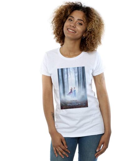 Disney T-shirt en coton Femmes/Dames Frozen 2 Movie Poster (Blanc) - UTBI21609