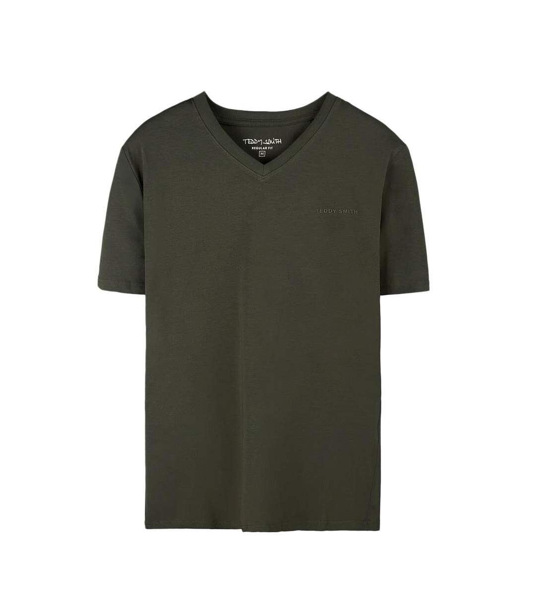T-shirt kaki homme teddy smith tawax2-1
