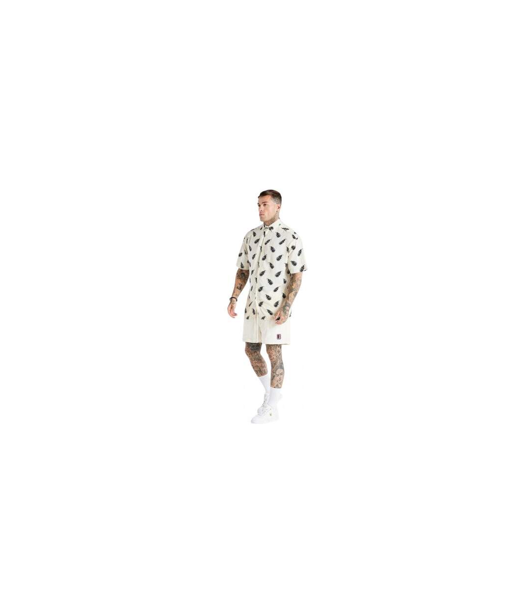 Mens Space Jam Shirt Ecru SikSilk-1