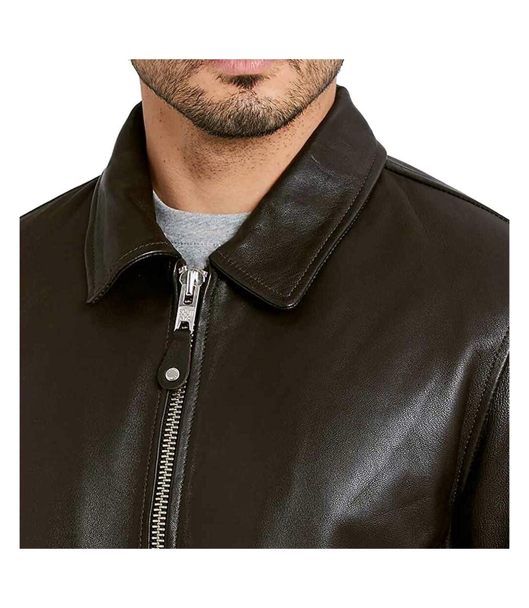 Blouson cuir Marron Homme Schott Mens Leather Pilot - L-3