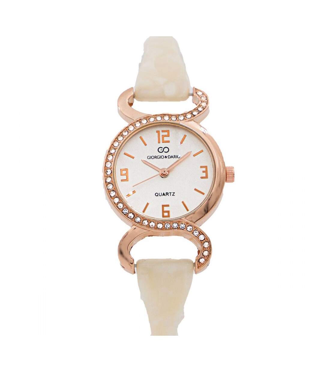 Coffret Montre Femme Métal Rose Crème GIORGIO