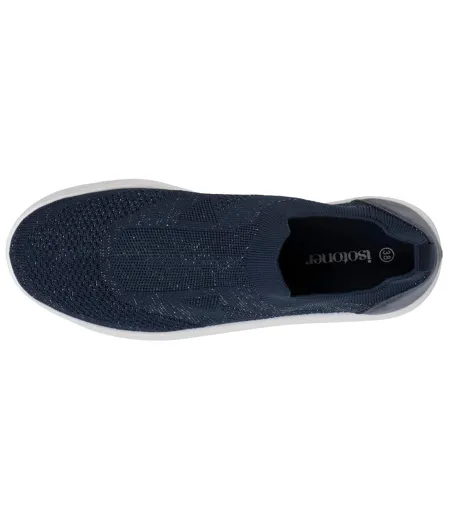 Isotoner Baskets femme slip on, semelle plateforme, confortables, souple et légères