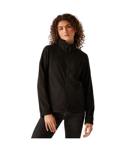 Womens/ladies Micro Full Zip Fleece Jacket Black Regatta