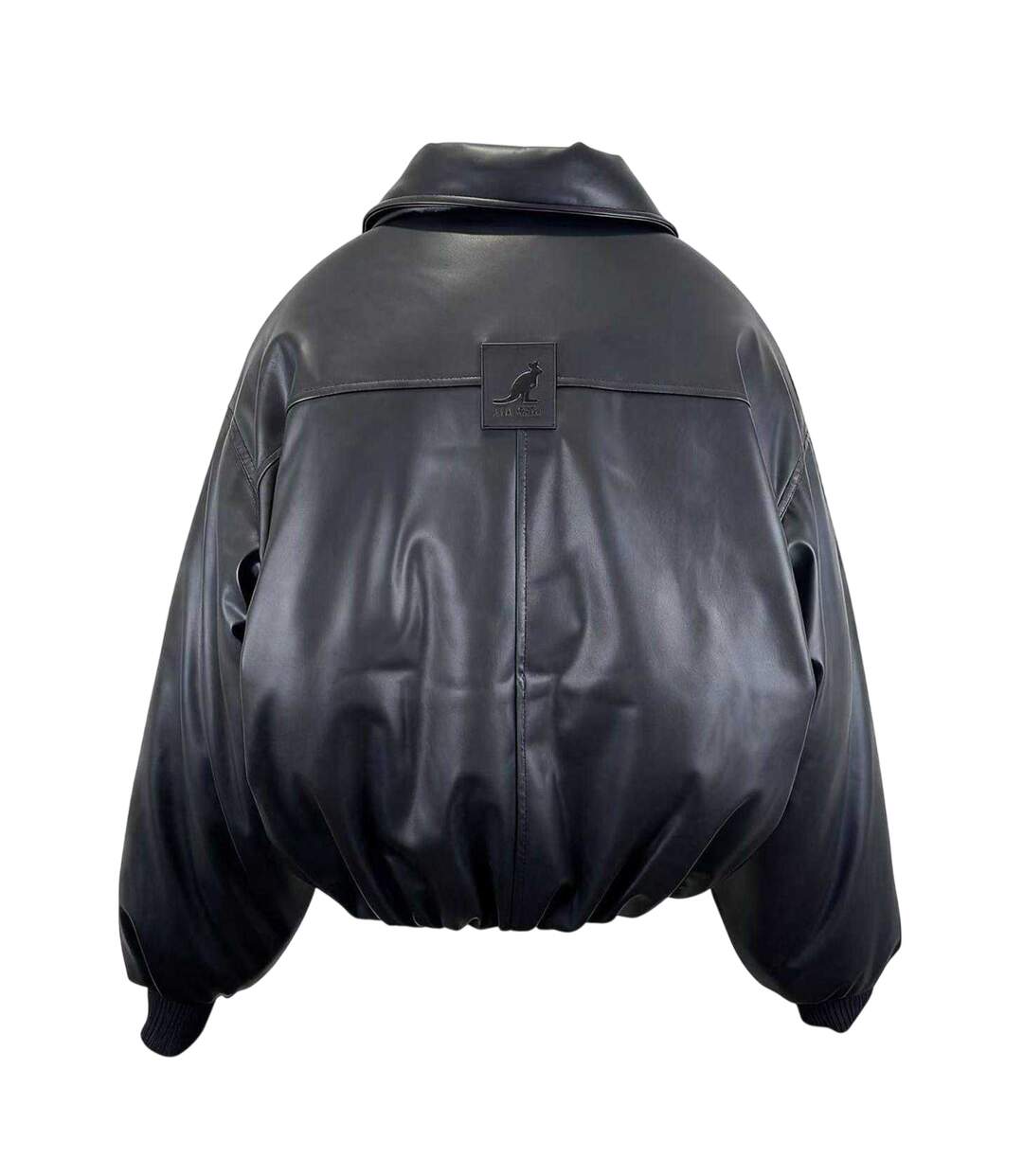 Womens/ladies Plain Ribbed Cuff Bomber Jacket Black Kangol-2