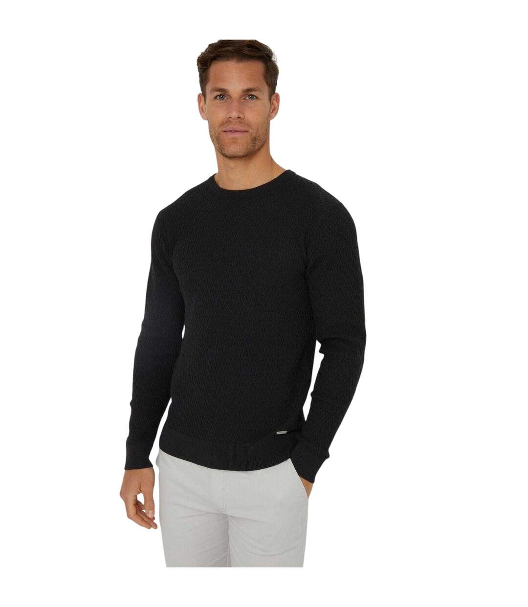Pull Motif/style Logo Staleyhall Homme Noir Threadbare-2