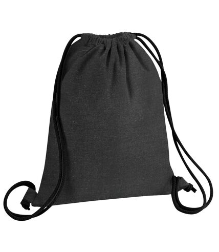Westford Mill Revive Recycled Drawstring Bag (Black) (One Size)