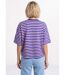 T-shirt col rond, rayures contrastées-2