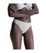 Womens/ladies Marquisette Sheer Thong White Calvin Klein-4