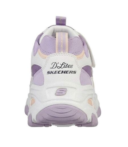 Baskets D´lites 4.0 Femme Blanc Lavande Skechers