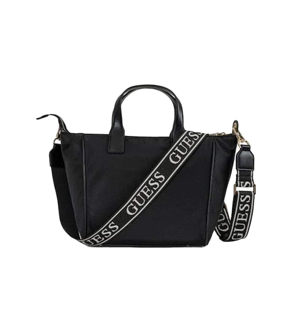 Sac à main noir femme guess follie small-2