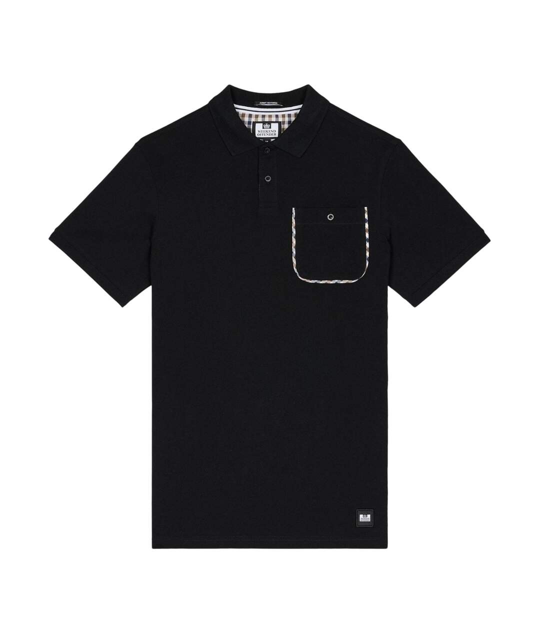 Polo Style À Carreaux Spence Homme Noir Weekend Offender-2
