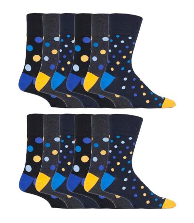 Gentle Grip - 12 Paires Homme Chaussettes Sans Elastiques Confort