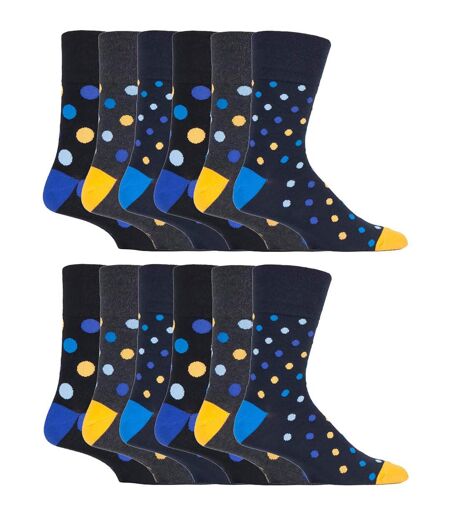 Gentle Grip - 12 Paires Homme Chaussettes Sans Elastiques Confort