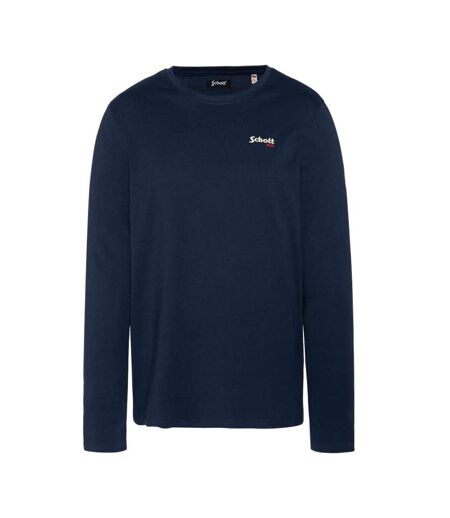 T-shirt marine homme schott brodedml - l