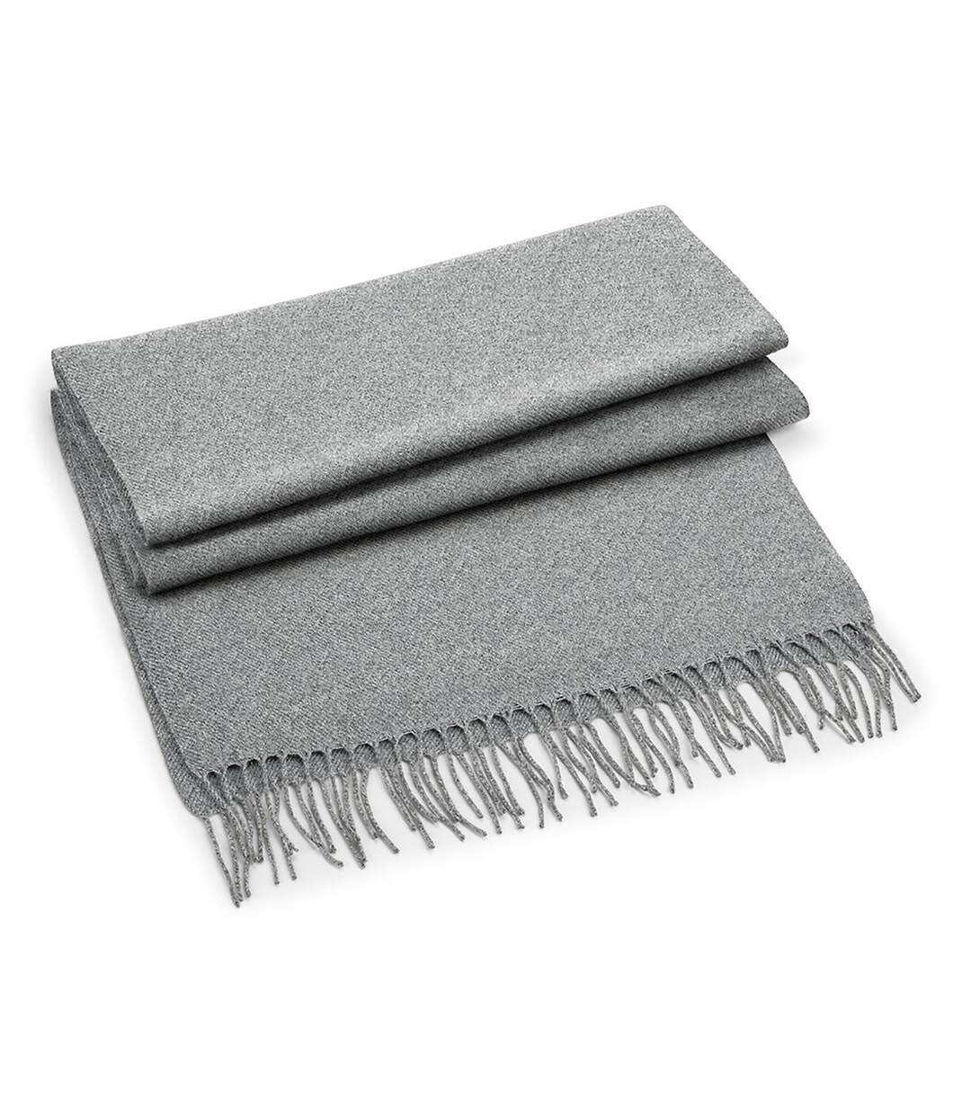 Beechfield Unisex Classic Woven Oversized Scarf (Heather Grey) (One Size) - UTRW7305-1