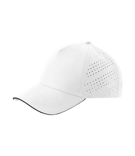 Casquette De Baseball Ajustable Motif/style Détail Contrasté Accelerate Blanc Noir Beechfield