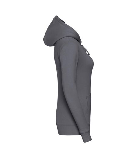 Sweat À Capuche Authentic Femme Gris Foncé Uni Russell