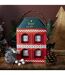 Coffret 4 Bougies Parfumées Maison Noël 18cm Rouge-3