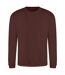 AWDis Just Hoods AWDis Unisex Crew Neck Plain Sweatshirt (280 GSM) (Chocolate Fudge Brownie) - UTPC2103
