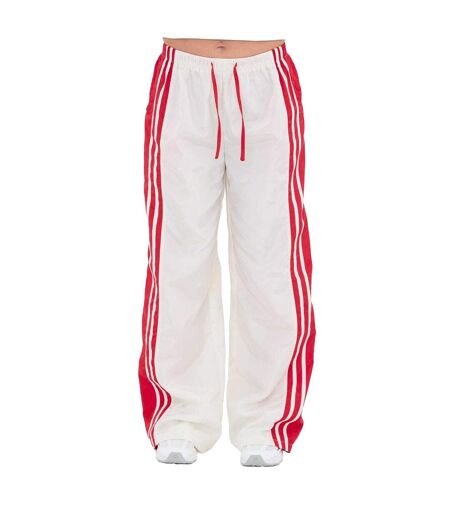 Womens/ladies Side Stripe Relaxed Fit Joggers White I Saw It First