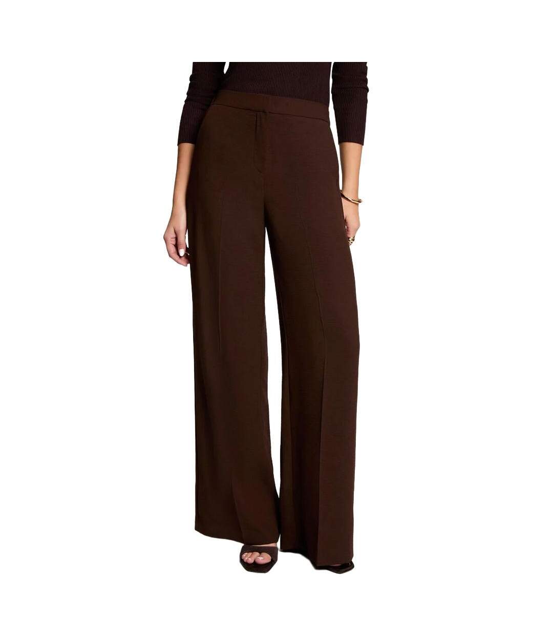 Pantalon marron femme morgan panou-1