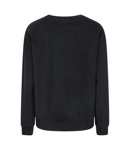 Womens/ladies Strath Melange Supersoft Sweatshirt Black Mountain Warehouse