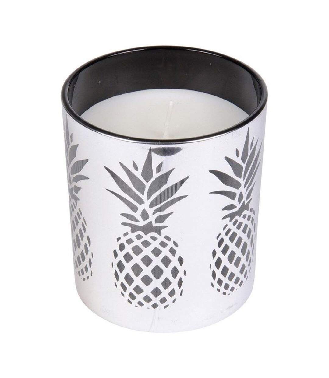Bougie Parfumée Déco en Verre Élégant 10cm Argent-1