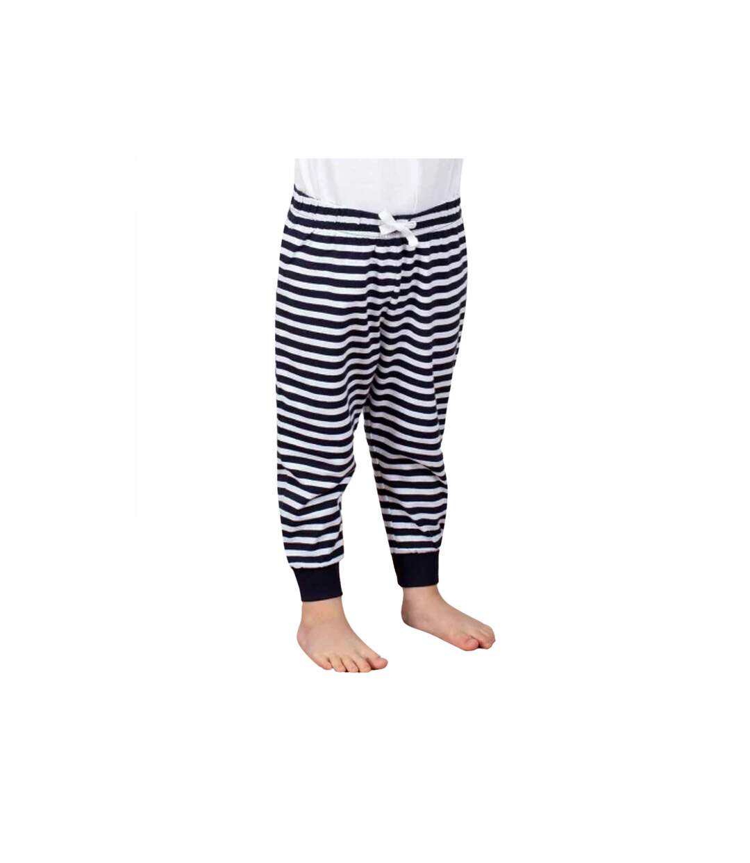 Pantalon de détente bébé bleu marine / blanc à rayures Larkwood-3