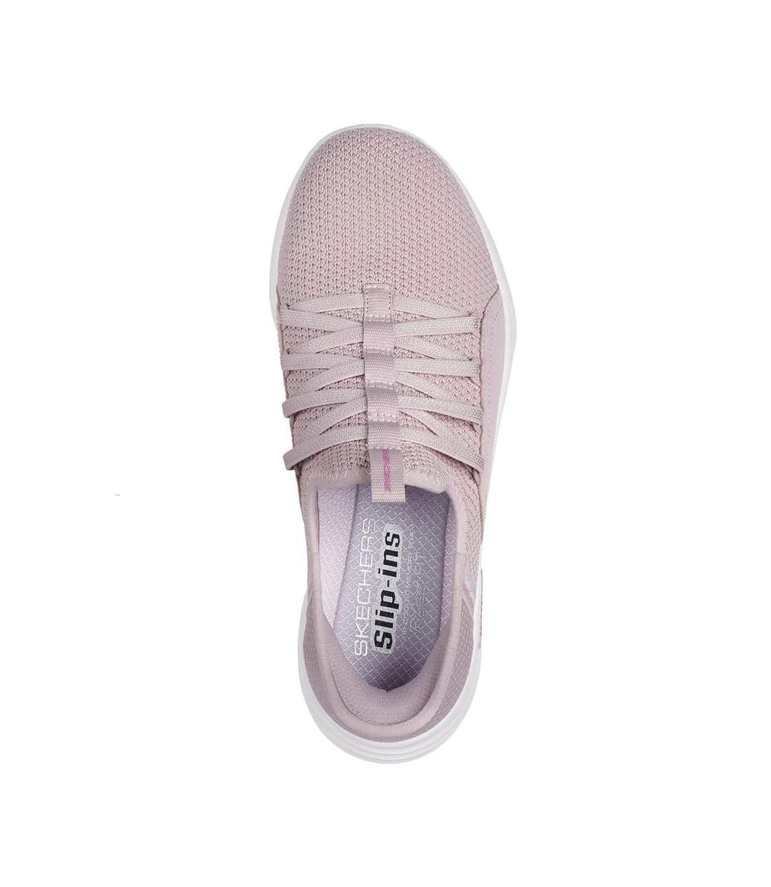 Womens/ladies Sport Ballet Chic Relaxed Fit Trainers Light Mauve Skechers-4