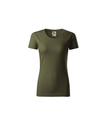 Womens/ladies Native T-shirt Dark Green Malfini