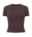 Womens/ladies Slim T-shirt Cherry Truffle Brown Represent-2